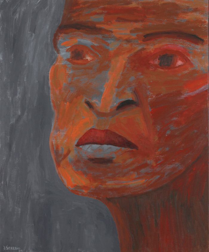Rostro de inmigrante ilegal